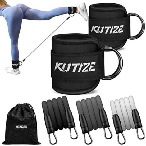Bandes De Résistance Pour Chevilles - 10 20 30 Lbs - Pour Entraînement Des Fessiers Et Jambes - Usage Domestique Et Voyage - Lot De 3