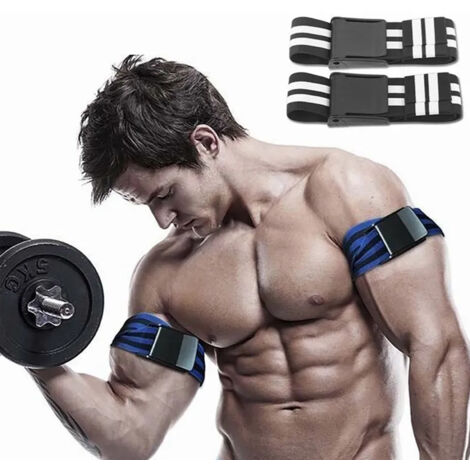 Bandes d'Occlusion Musculaire pour Bras et Jambes, Équipement d'Entraînement BFR pour Maison et Fitness