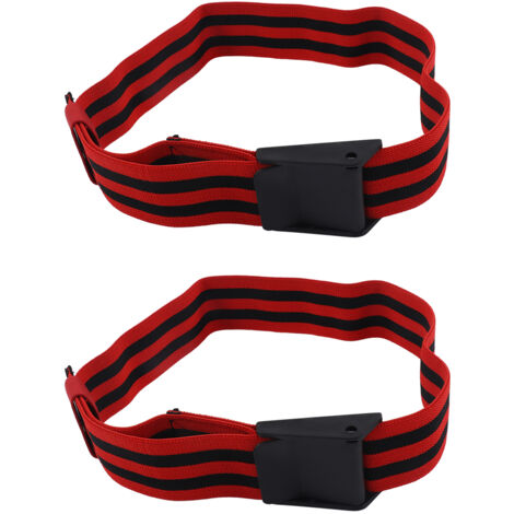 Bandes d'Occlusion Sanguine 101cm Rouge pour Musculation des Jambes et Rééducation