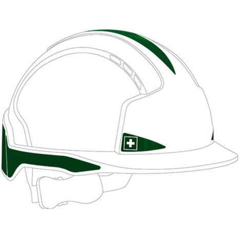 Bandes réfléchissantes CR2 SST vert pour casques EVOLite® (lot de 10) - JSP