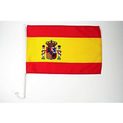 BANDIERA PER AUTO SPAGNA 45x30cm - BANDIERINA DA AUTO SPAGNOLA 30 x 45 cm - AZ FLAG