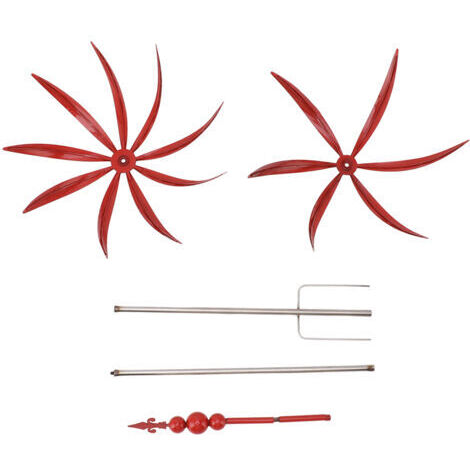 Bandierina segnavento da giardino in ferro impermeabile, scultura danzante rossa, decorazione per esterni per patio.