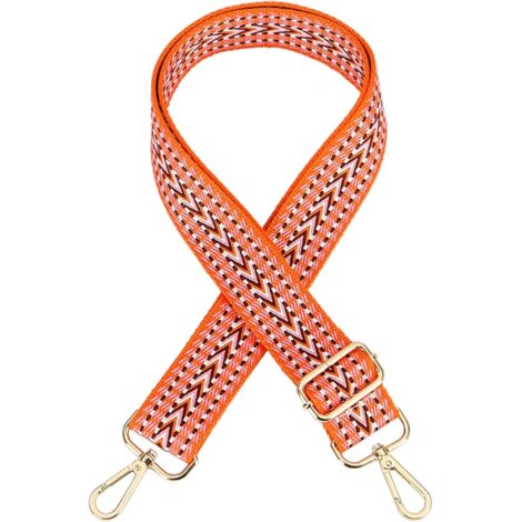 Bandoulière pour femme, ceinture de rechange réglable, fermoir en or (orange)