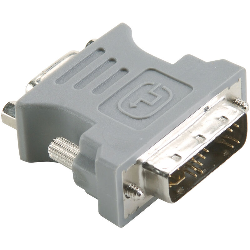 

Adaptador DVI a VGA de color gris, chapado de níquel, exterior de ABS, fácil enganche - Bandridge