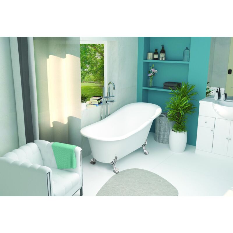 

Ondee - Bañera acrilica RETRO en isla Dimensiones : 170x75x74 cm