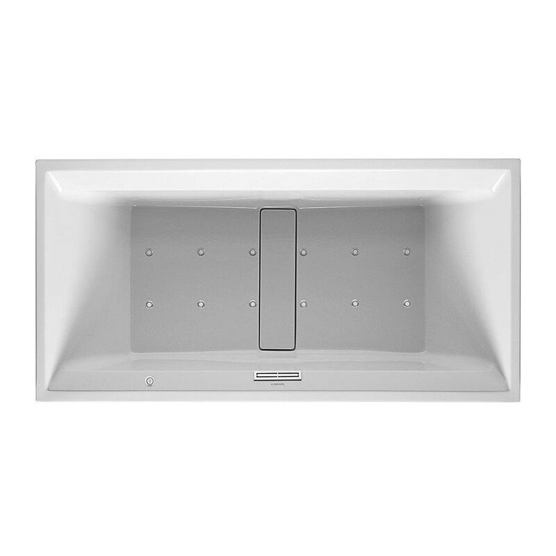 

Duravit - Bañera Bañera de hidromasaje rectangular 2a PLANTA 320 l 200x100 blanco, 2 limas Air-Syst