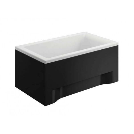 Bañera CAPRI MINI negro con faldón y panel lateral reversible 100 / 120 x 70 cm - Dimensiones: 100cm