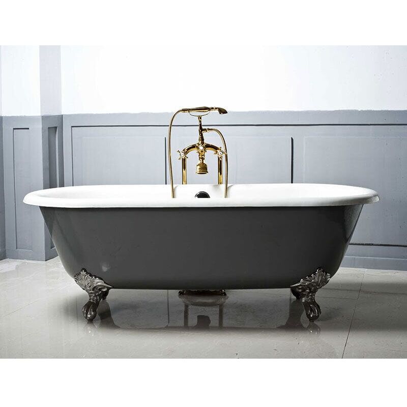 

Rogier&mothes - Bañera de Hierro PLYMOUTH gris PATAS BLANCAS 153 cm