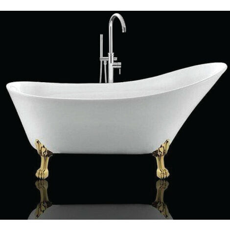Bañera con patas BALMAIN 161 cm PATAS DE LEÓN DORADAS