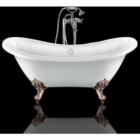 Bañera con patas DARLINGTON  175 cm patas ÁGUILA COBRE ENVEJECIDO