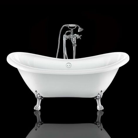 Bañera con patas DARLINGTON 175 cm patas LEÓN CROMADAS