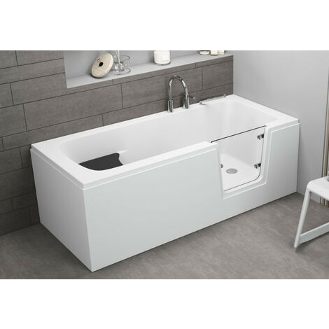 Bañera con puerta ADELAIDE 160/170/180x75/80x54 cm - Dimensiones: 160cm