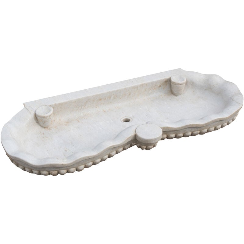 

Biscottini - Bañera conchada de mármol blanco L120xPR56xH15 cm