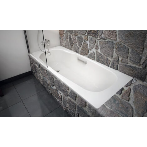 AZURA HOME DESIGN Bañera de acero esmaltado ATLANTIK 180cm