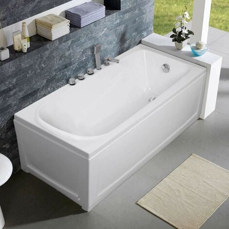 Bañera de esquina, color blanco, diseño moderno Fiberglass Design Ozone