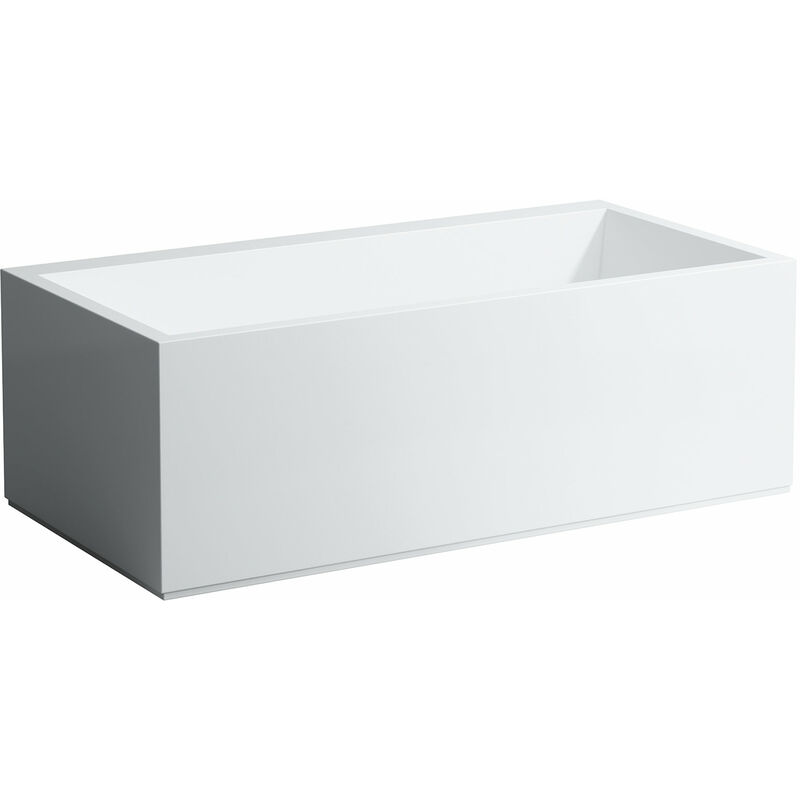 

Bañera de fundición mineral esquina del cartel derecha 1700x860x590mm, con faldón y rebosadero iluminado por LED, blanco - H2233350006161