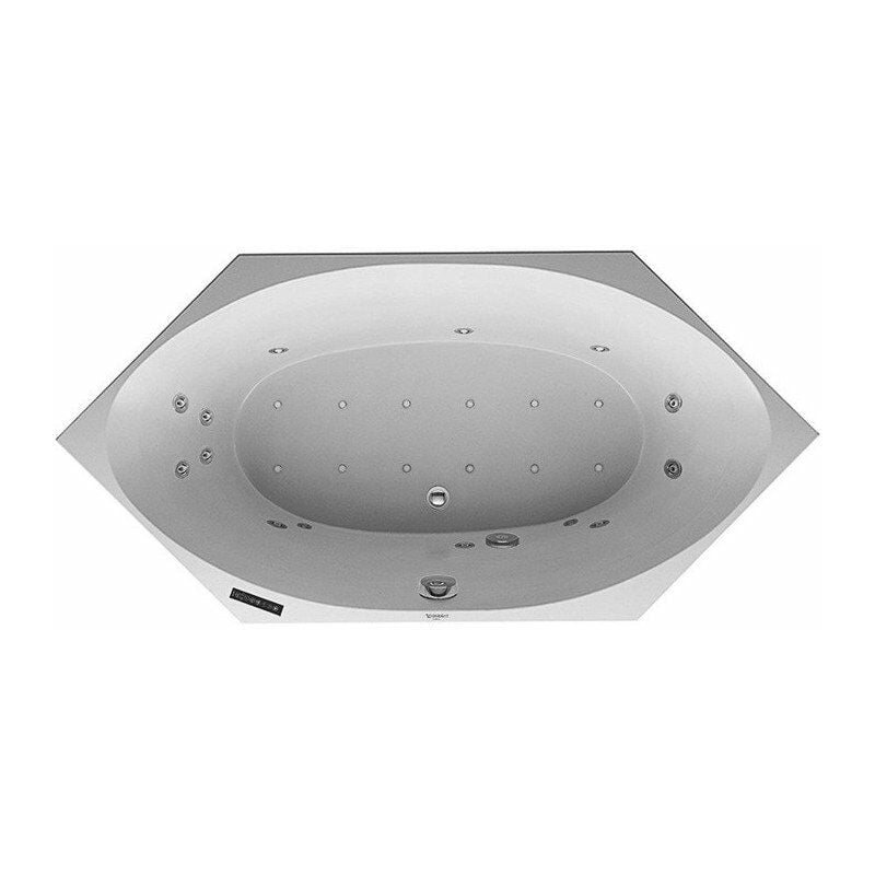 

Duravit - Bañera de hidromasaje hexagonal 2x3 145 l 190x90 blanco, 2 respaldos Combi-Syst L