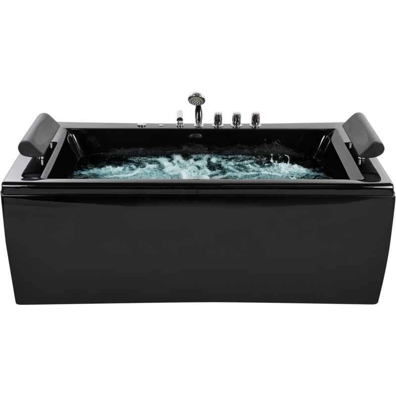 

Bañera de hidromasaje LED negro MONTEGO