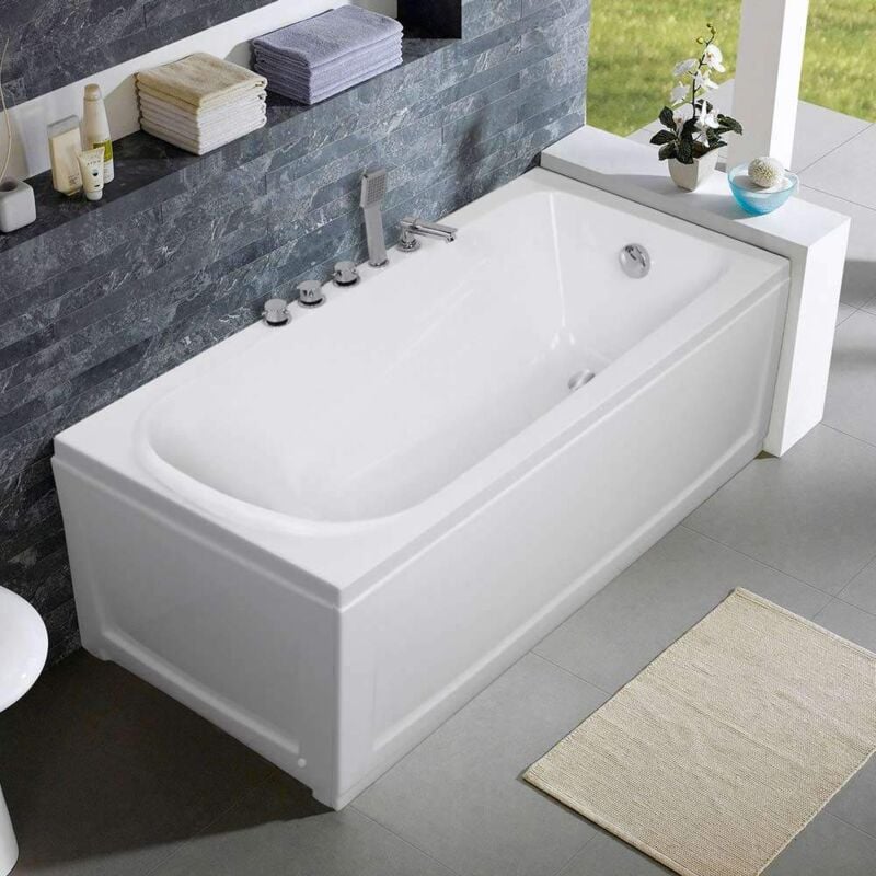 

Arati Bath&shower - Bañera Empotrada Acrílico Fibra de Vidrio Diseño Elegante Ozone | Lado: Izquierda