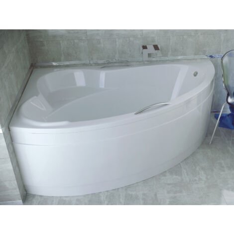 Bañera esquinera ORIEGO MAXI 140x90 cm ángulo izquierdo, con faldón