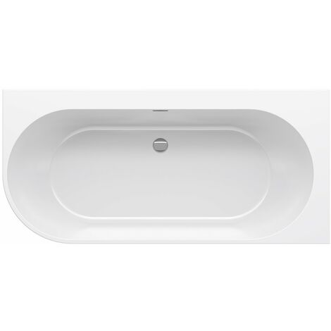 BaÃ±era Freedom Corner IZDA 170x80, rebosadero y desagÃ¼e: negro