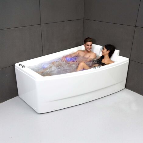 Bañera hidromasaje - Sangha duo Wave droite - Blanco - 170 x120 x63 cm, by SPALINA