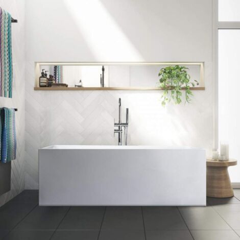 Bañera Independiente Diseño Clásico Rectangular De Resina EUBEA