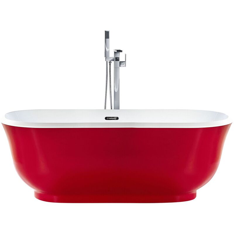 

Beliani - Bañera roja TESORO