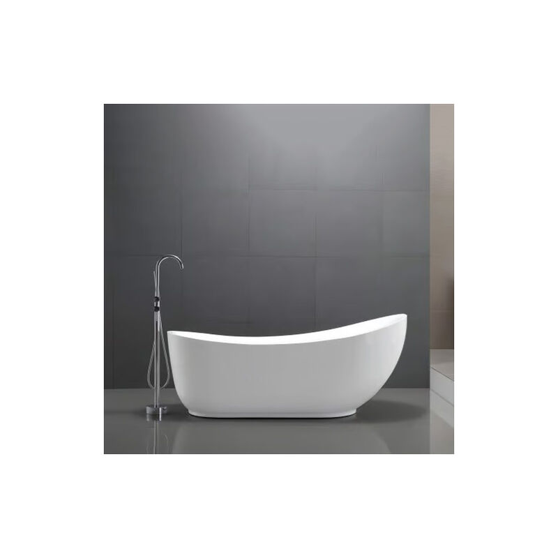 

Bañera islote acrílica blanca MAILAND - 180x89 cm - con o sin grifería:Incl. Montaje de soporte 8028, Sin sifón