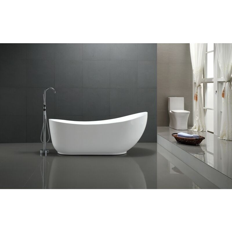 

Bernstein - Bañera islote acrílica blanca MAILAND - 180x89 cm - con o sin grifería:Incl. sifón, Incl. Montaje de soporte NT3311W