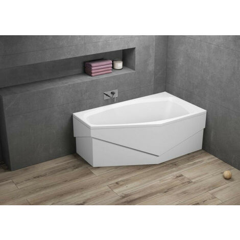 Bañera MARIKA 140 x 80 cm, ángulo derecho, con faldón