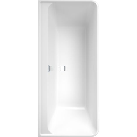 Bañera recta 180 X 80 VILLEROY ET BOCH Collaro blanco acrilico rebosadero cromo