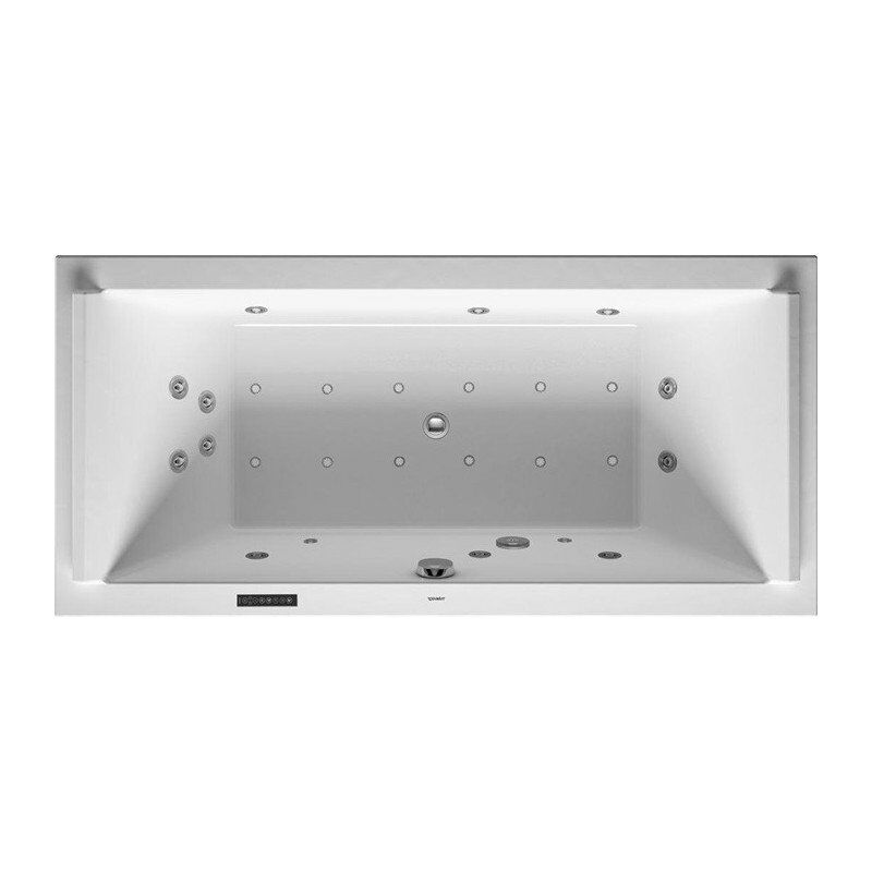 

Bañera Rectangular de hidromasaje STARCK 174 l 180x80 blanco, 2 limas Combi-Syst L