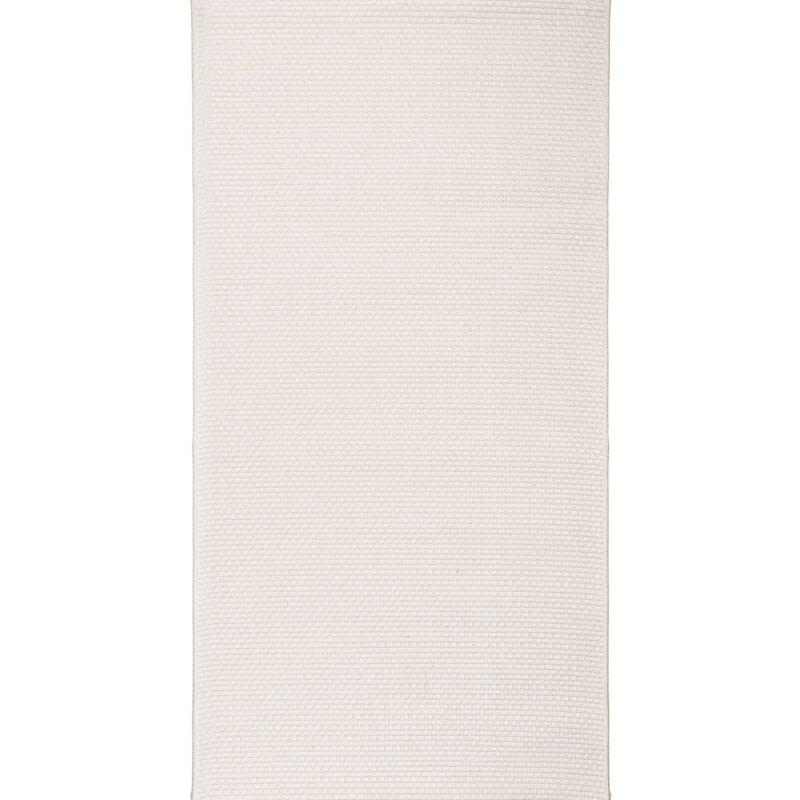Thedecofactory - bangalor - Tapis de couloir extérieur/interieur aspect jute blanc 80x150