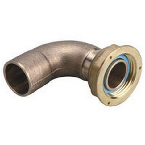 Banides & Debeaurain 0231540 - Raccordo a gomito 90° con giunto piatto saldatura metro su rame - Dado fem 6/20 - Cu 26x28 con gi