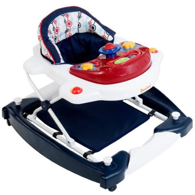 

Andador para bebés 2 en 1 Classic azul oscuro BNBW002-RRD - Azul - Baninni