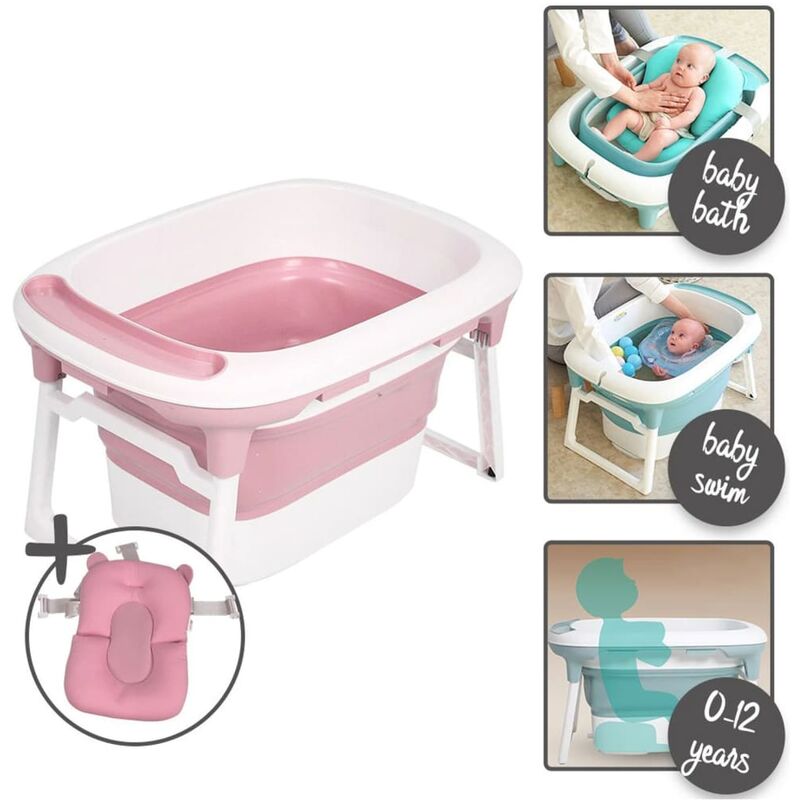 

Bañera plegable para bebé 3 en 1 Bagno - Rosa - Baninni