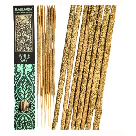 Banjara Long Stick Räucherstäbchen - Weißer Salbei