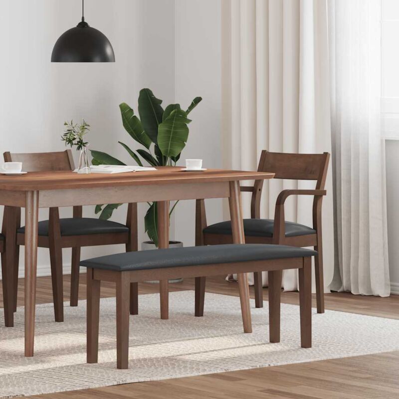 Bank 110 Cm Braun Massivholz Gummibaum - Vidaxl