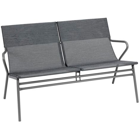 Bank mit niedriger Sitzfläche und hohem Komfort - Vence - Batyline® Duo - Grau Obsidian - Lafuma Mobilier