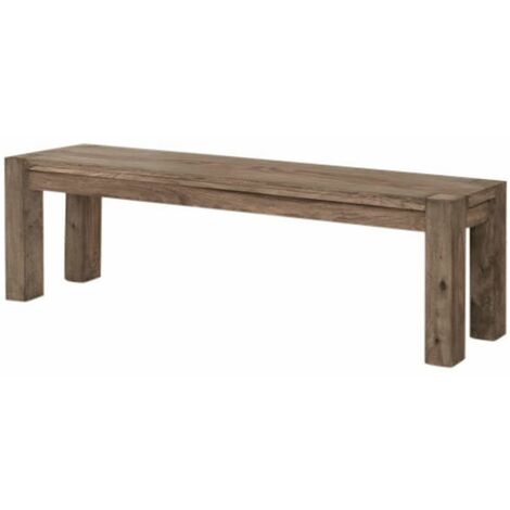 Bank Sheesham 160x35x45 grau geölt NATURE GREY 140