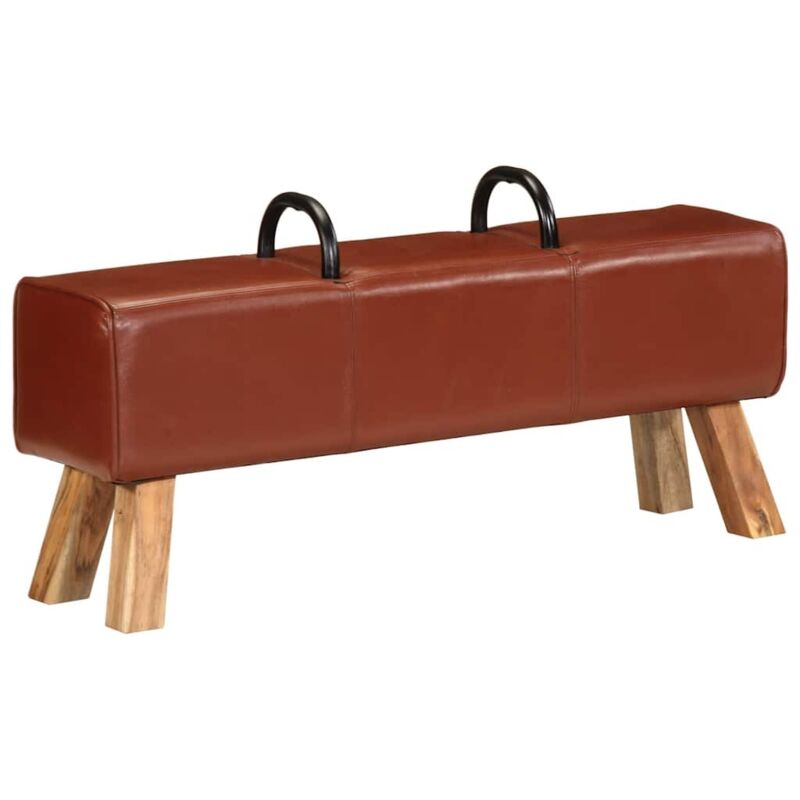 Bank Turnbock-design Braun 110 Cm Echtleder Vidaxl