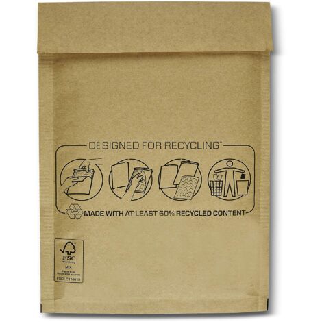 Bankers Box Buste Imbottite Resistenti con Imbottitura in Pluriball a Bolle d'Aria per Articoli Fragili, Ecologiche, Chiusura Antimanomissione, 15X21 Cm (Confezione da 10)