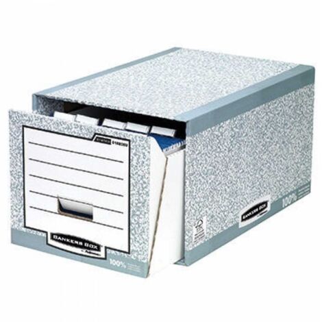 Bankers Box Schubladenarchiv System 01820EU grau/weiß