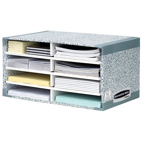 Bankers Box Sortierstation System 08750EU 49x26x31cm grau/weiß