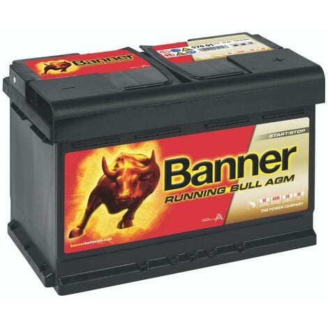 Banner 57001 Batterie Voiture Running Bull AGM 70Ah