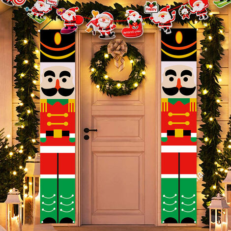 decorazione natalizia per esterni interni ed esterni 72 cm per giardino Striscione di Natale per striscioni di noci