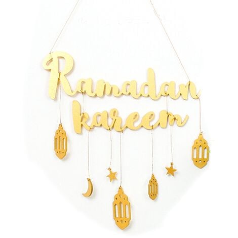 Eid Mubarak Pendentif Pendentif Ramadan Décoration pour la maison Islam  Muslim Party Decor 2023 Ramadan Mubarak Eid Al Adha Kareem Cadeaux