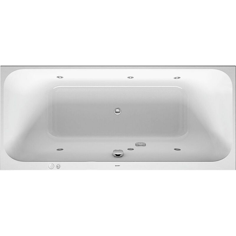 

Baño de hidromasaje Duravit Happy D.2 1800x800mm, versión empotrada, 2 inclinaciones traseras, marco, desagüe y rebose, sistema de chorro