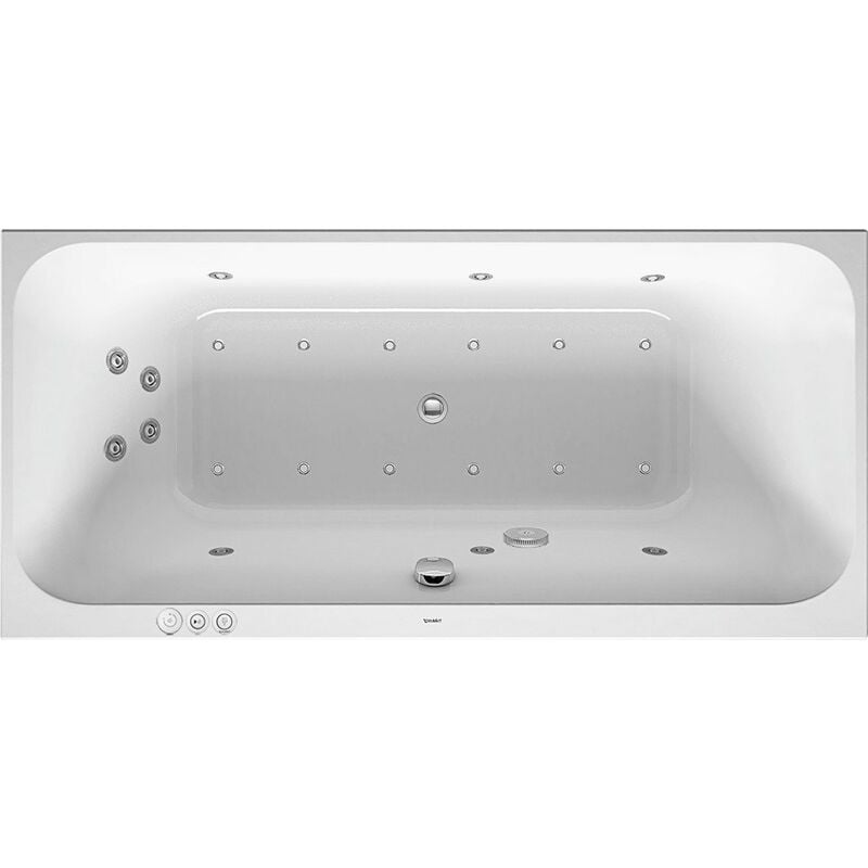 

Duravit Ag - Baño de hidromasaje Duravit Happy D.2 1900x900mm, versión empotrada, 2 rampas traseras, marco, desagüe y rebose, Combi P